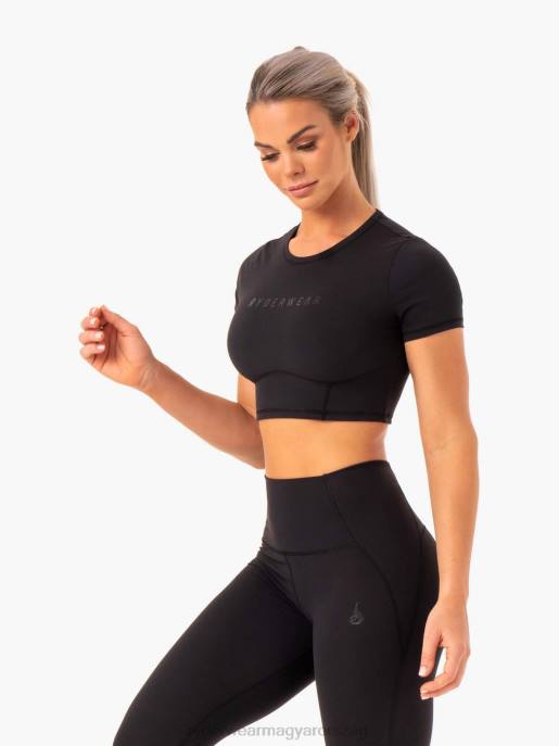 ruházat Ryderwear sola testes póló fekete nők B48F1015