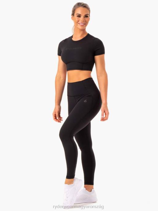 ruházat Ryderwear sola testes póló fekete nők B48F1015