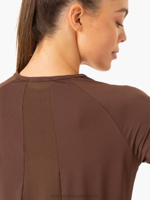 ruházat Ryderwear szintnövelő edző póló csokoládé nők B48F840