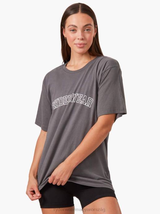 ruházat Ryderwear túlméretezett póló faszén nők B48F1107