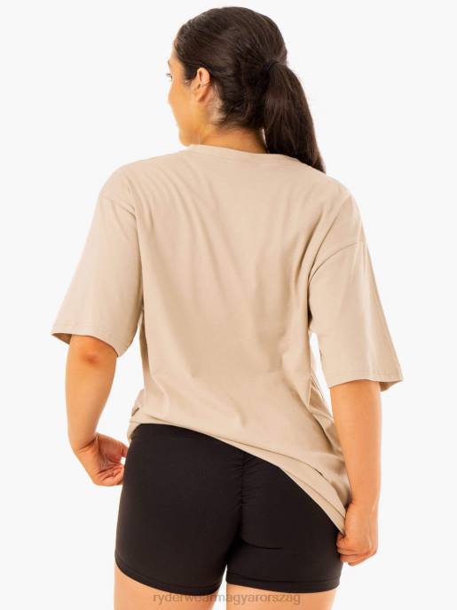 ruházat Ryderwear túlméretezett póló homokkő nők B48F1110