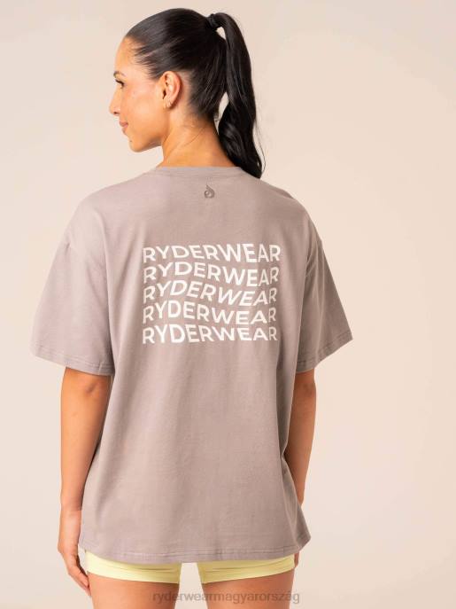 ruházat Ryderwear túlméretezett pólót testesít meg acélszürke nők B48F745