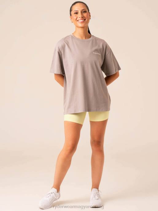 ruházat Ryderwear túlméretezett pólót testesít meg acélszürke nők B48F745
