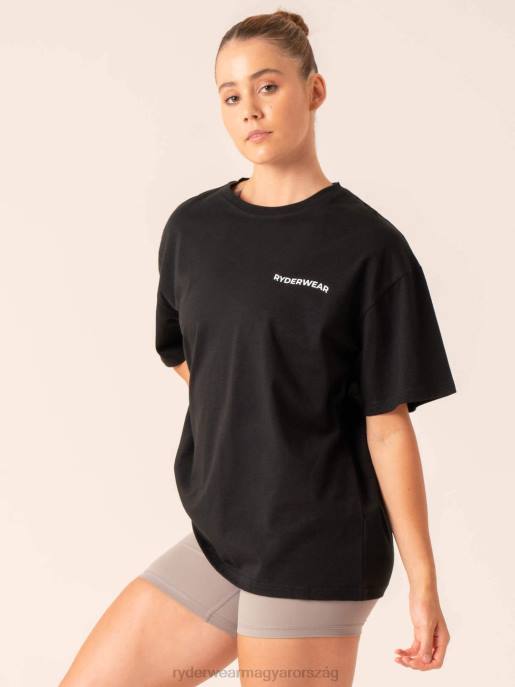 ruházat Ryderwear túlméretezett pólót testesít meg fekete nők B48F747