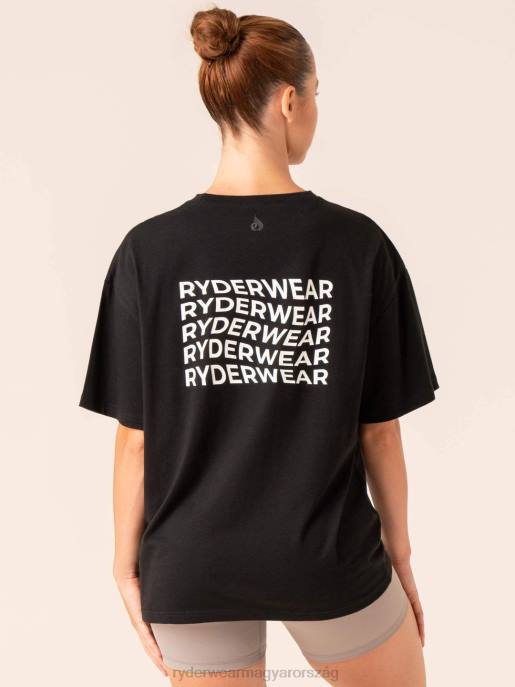 ruházat Ryderwear túlméretezett pólót testesít meg fekete nők B48F747