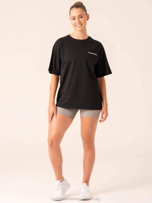 ruházat Ryderwear túlméretezett pólót testesít meg fekete nők B48F747