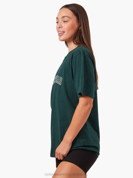 ruházat Ryderwear túlméretezett póló üveg zöld nők B48F1108