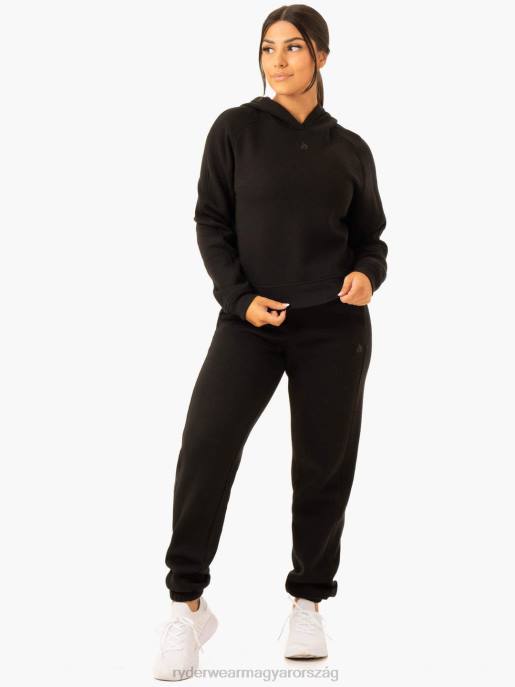 ruházat Ryderwear oldalsó kapucnis pulcsi fekete nők B48F874