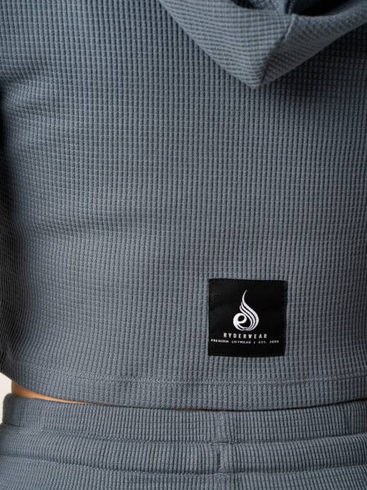 ruházat Ryderwear wwaffle lounge kapucnis pulcsi acél kék nők B48F786