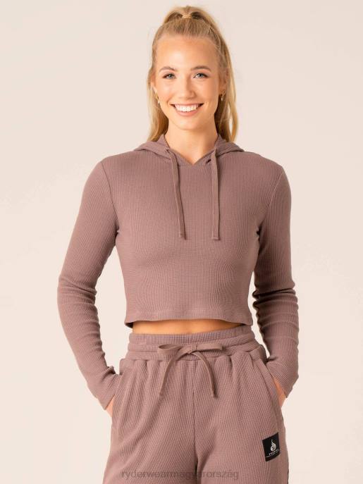 ruházat Ryderwear wwaffle lounge kapucnis pulcsi tópszín nők B48F787