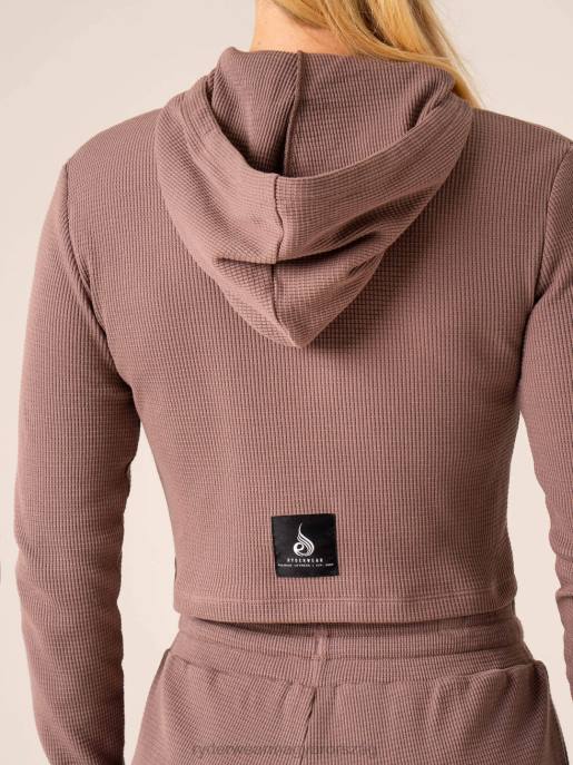 ruházat Ryderwear wwaffle lounge kapucnis pulcsi tópszín nők B48F787