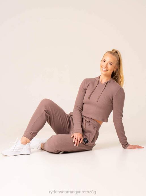 ruházat Ryderwear wwaffle lounge kapucnis pulcsi tópszín nők B48F787