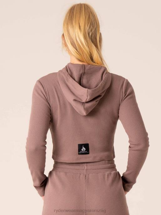 ruházat Ryderwear wwaffle lounge kapucnis pulcsi tópszín nők B48F787