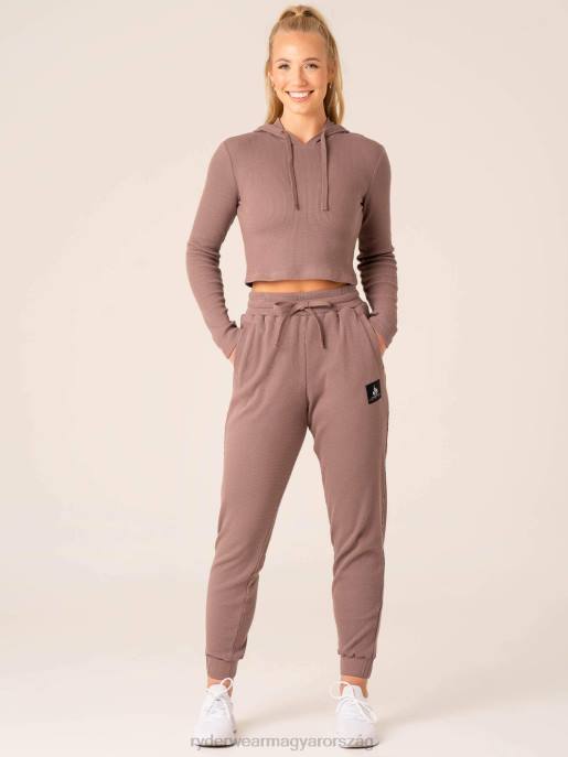 ruházat Ryderwear wwaffle lounge kapucnis pulcsi tópszín nők B48F787
