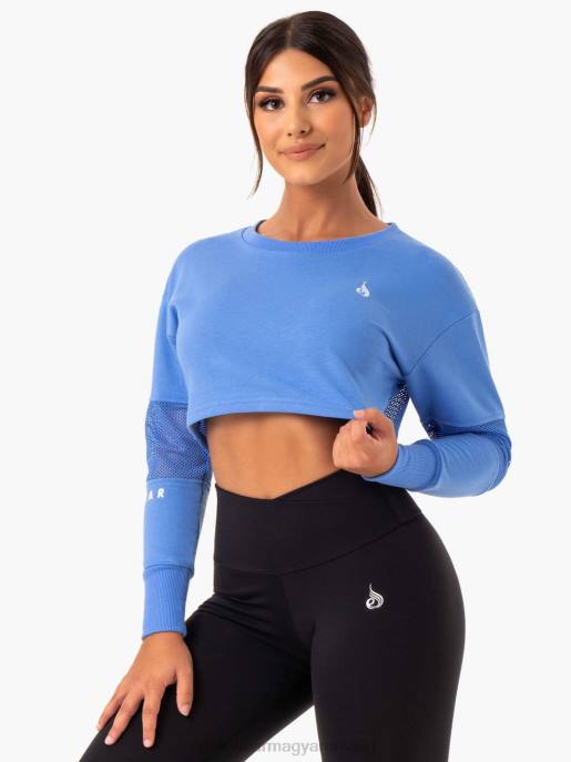 ruházat Ryderwear amazon hálós vágott pulóver kék nők B48F1017