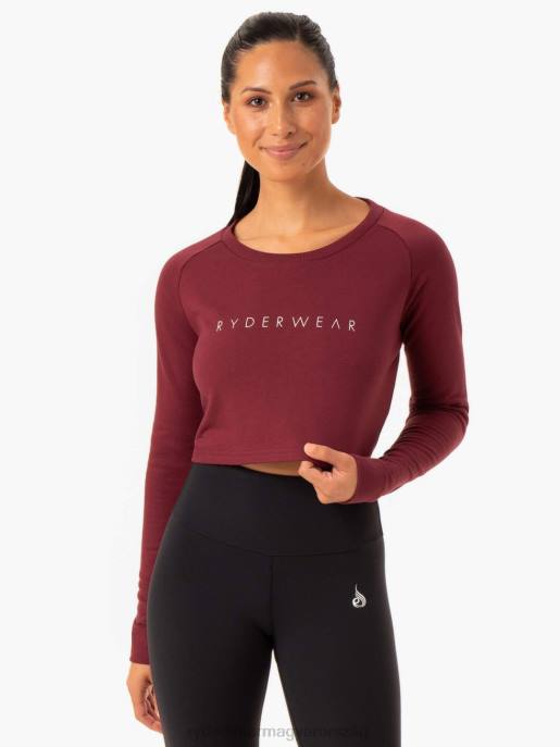 ruházat Ryderwear kapcsos vágott pulóver Burgundia nők B48F1021