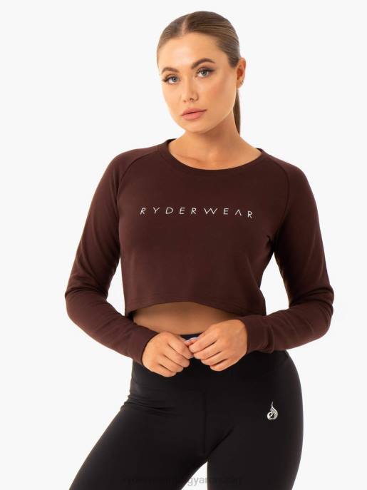 ruházat Ryderwear kapcsos vágott pulóver csokoládé nők B48F1020