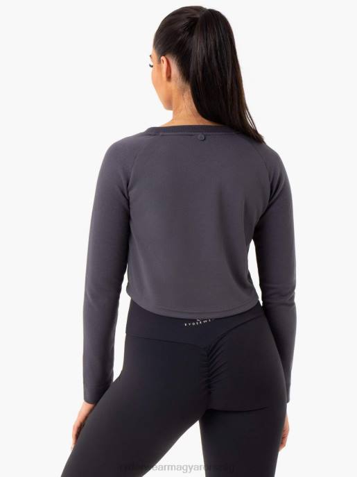 ruházat Ryderwear kapcsos vágott pulóver faszén nők B48F1018