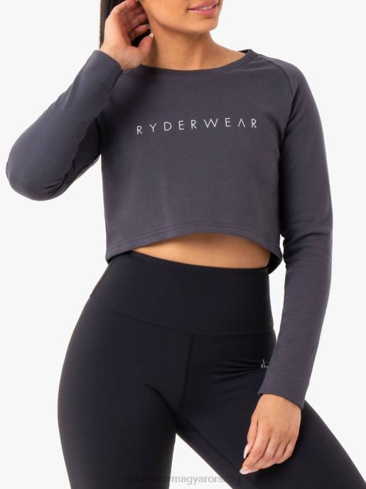 ruházat Ryderwear kapcsos vágott pulóver faszén nők B48F1018