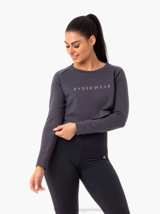 ruházat Ryderwear kapcsos vágott pulóver faszén nők B48F1018