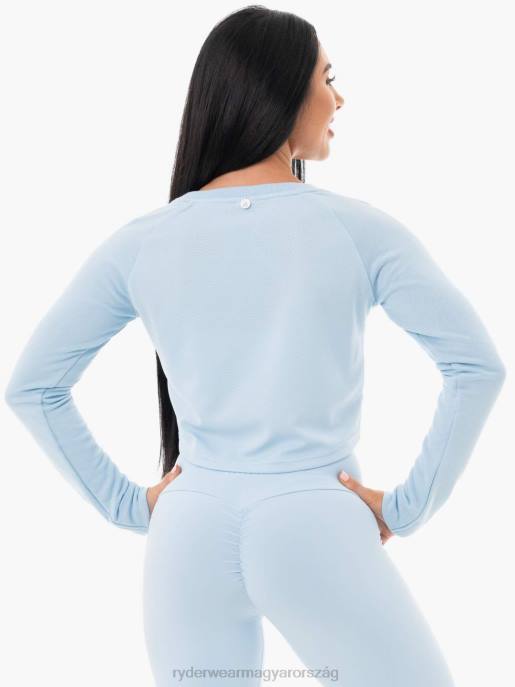 ruházat Ryderwear kapcsos vágott pulóver égszínkék nők B48F1097