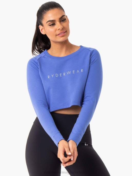 ruházat Ryderwear kapcsos vágott pulóver írisz kék nők B48F1026
