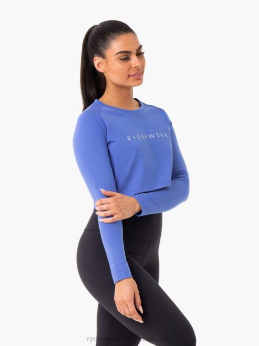 ruházat Ryderwear kapcsos vágott pulóver írisz kék nők B48F1026