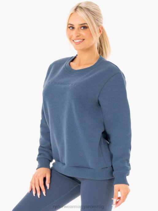 ruházat Ryderwear motion oversize pulóver acél kék nők B48F1076
