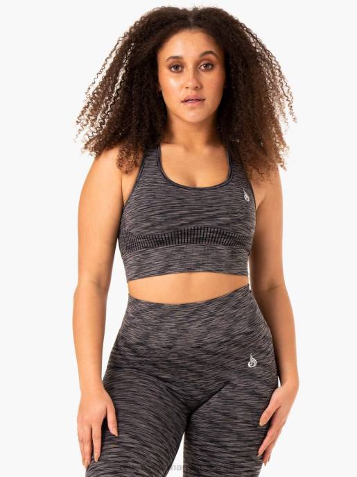 ruházat Ryderwear Evolve zökkenőmentes horogsoros sportmelltartó fekete nők B48F396