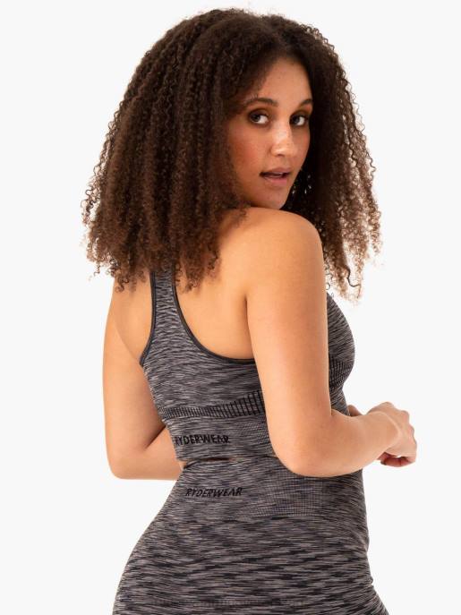 ruházat Ryderwear Evolve zökkenőmentes horogsoros sportmelltartó fekete nők B48F396