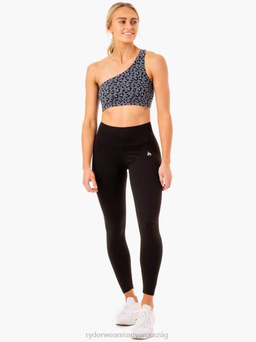 ruházat Ryderwear adaptáld az egyik vállú sportmelltartót acélkék leopárd nők B48F377