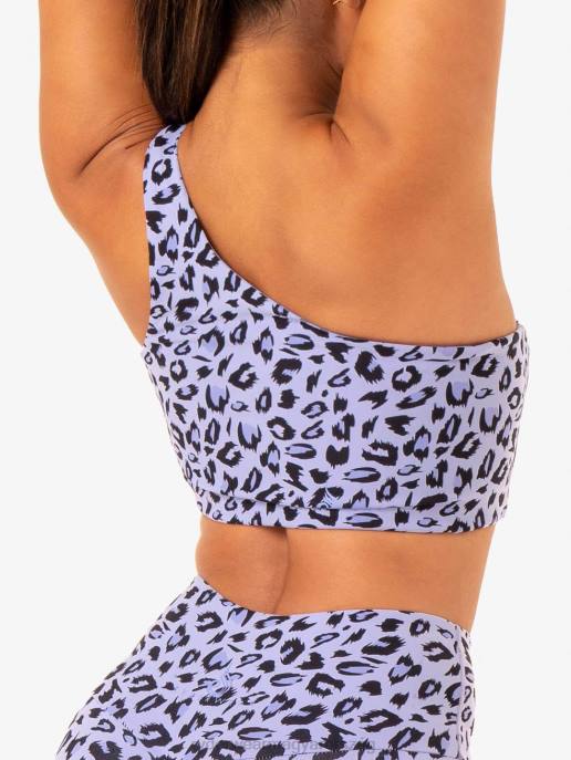 ruházat Ryderwear adaptáld az egyik vállú sportmelltartót levendula leopárd nők B48F428
