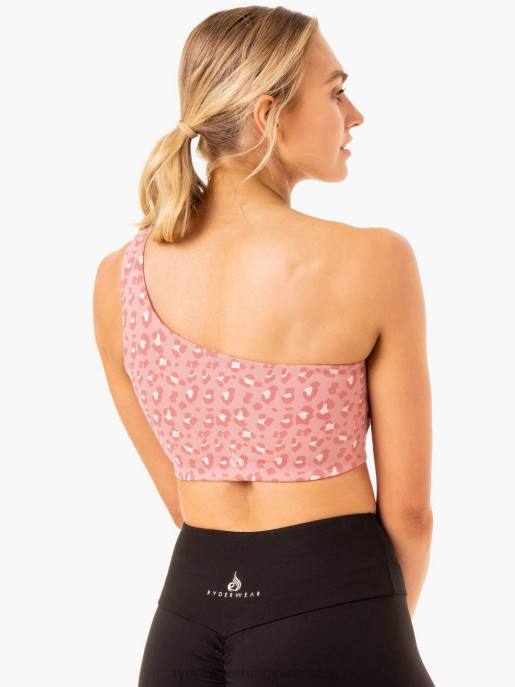 ruházat Ryderwear adaptáld az egyik vállú sportmelltartót rózsaszín leopárd nők B48F375