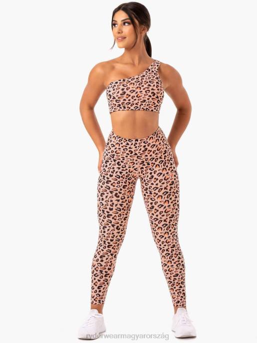 ruházat Ryderwear adaptáld az egyik vállú sportmelltartót őszibarack leopárd nők B48F426