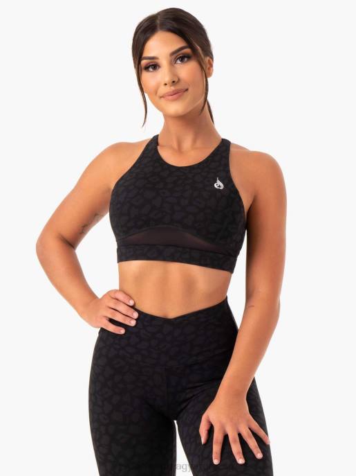 ruházat Ryderwear amazon hálós sportmelltartó fekete leopárd nők B48F430