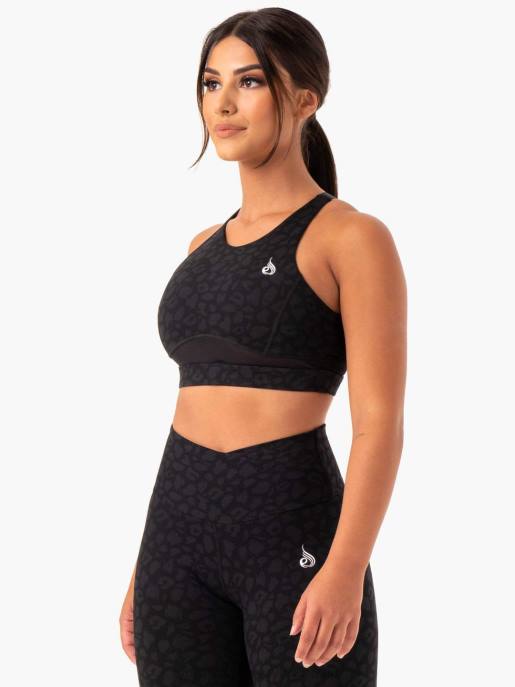 ruházat Ryderwear amazon hálós sportmelltartó fekete leopárd nők B48F430