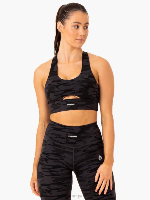 ruházat Ryderwear base racer hátsó sportmelltartó fekete terepszínű nők B48F277