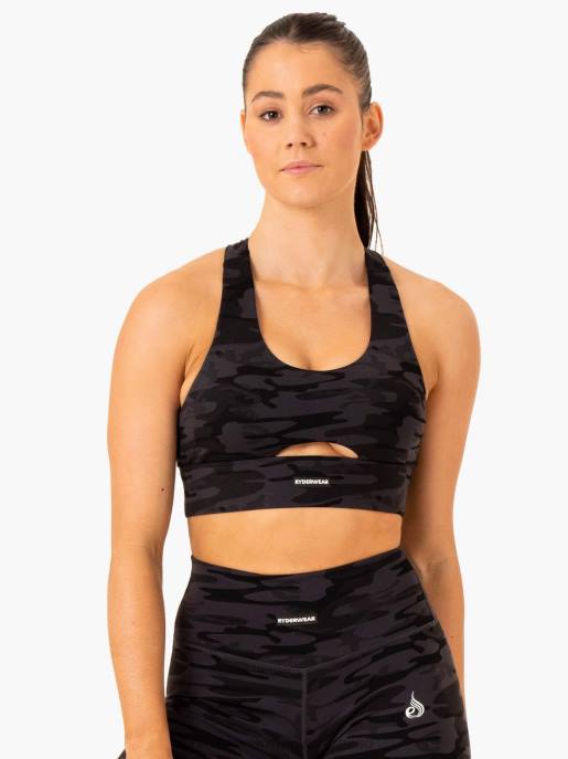 ruházat Ryderwear base racer hátsó sportmelltartó fekete terepszínű nők B48F277