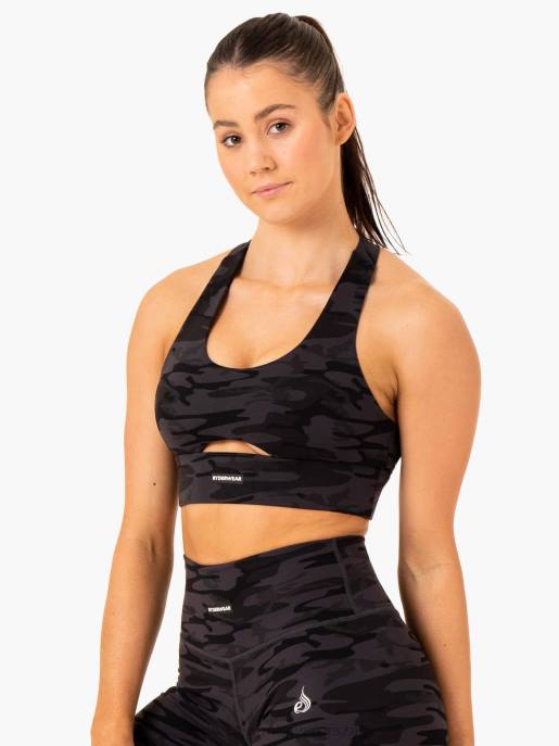 ruházat Ryderwear base racer hátsó sportmelltartó fekete terepszínű nők B48F277