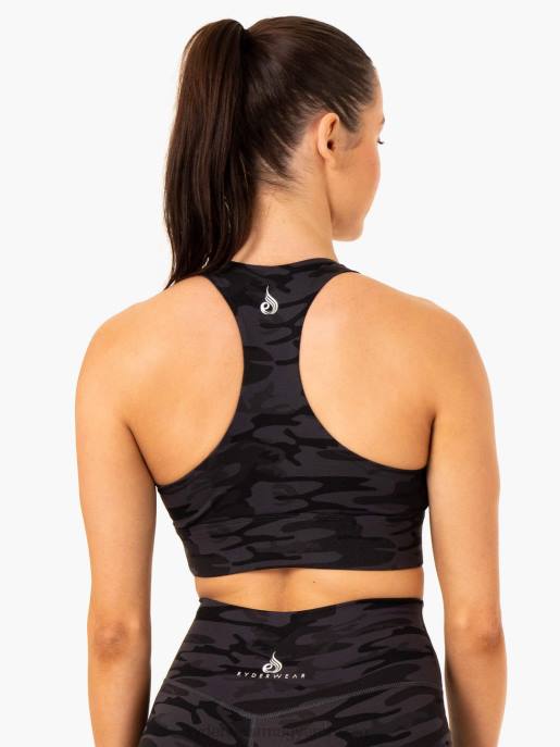 ruházat Ryderwear base racer hátsó sportmelltartó fekete terepszínű nők B48F277