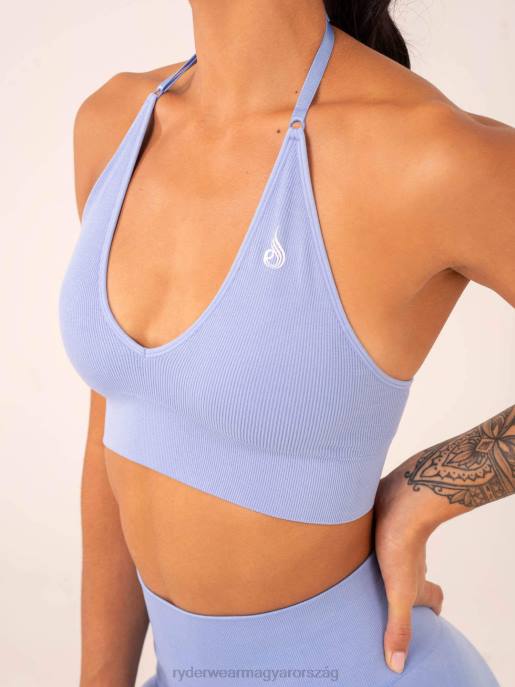 ruházat Ryderwear emelő borda varrat nélküli kötőfékű sportmelltartó búzavirág kék nők B48F190