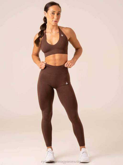 ruházat Ryderwear emelő borda varrat nélküli kötőfékű sportmelltartó csokoládé nők B48F193