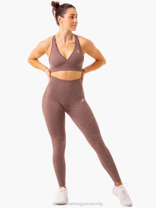 ruházat Ryderwear esszenciális varrat nélküli cross over sportmelltartó csokoládé márga nők B48F274