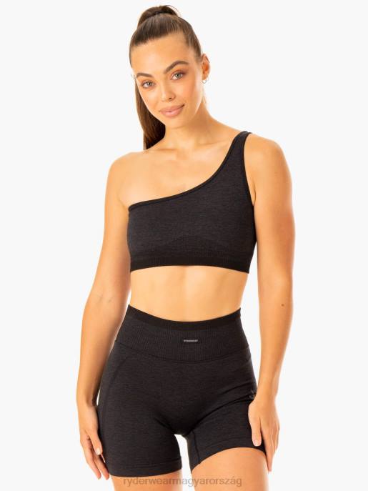 ruházat Ryderwear excel varrat nélküli egy vállú sportmelltartó fekete márga nők B48F322
