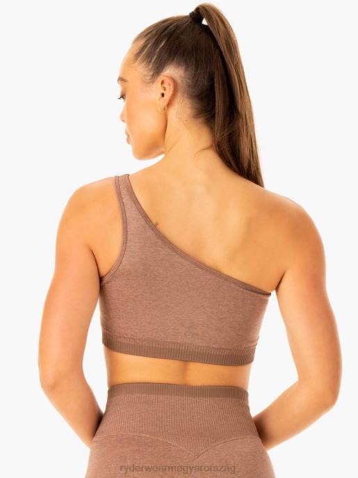 ruházat Ryderwear excel varrat nélküli egy vállú sportmelltartó mokkamárga nők B48F319