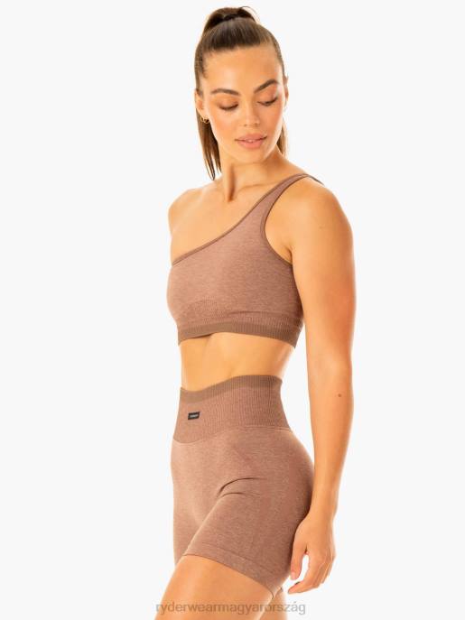 ruházat Ryderwear excel varrat nélküli egy vállú sportmelltartó mokkamárga nők B48F319