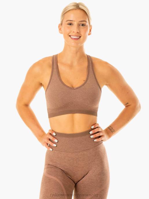 ruházat Ryderwear excel varrat nélküli sportmelltartó mokkamárga nők B48F323