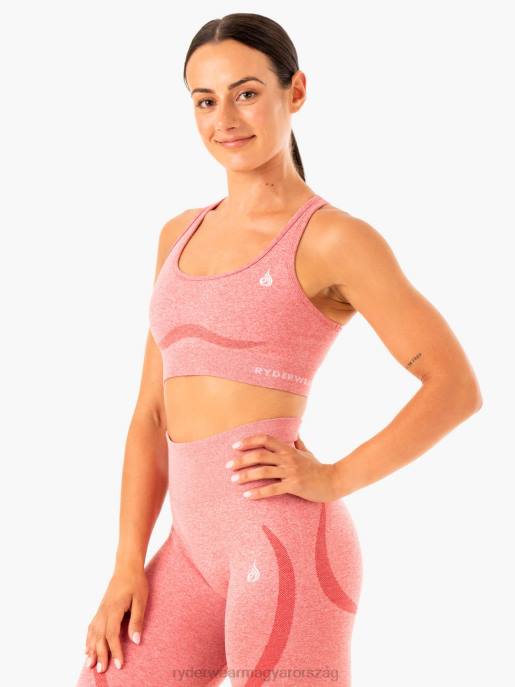 ruházat Ryderwear faragott varrat nélküli versenyző hátsó sportmelltartó rózsaszín márga nők B48F344