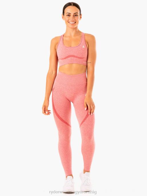 ruházat Ryderwear faragott varrat nélküli versenyző hátsó sportmelltartó rózsaszín márga nők B48F344