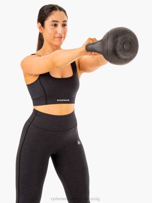 ruházat Ryderwear fokozza a varrat nélküli sportmelltartót fekete nők B48F338